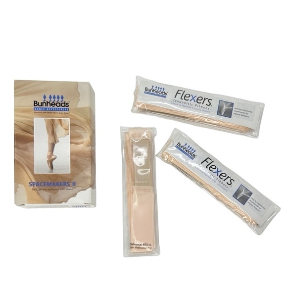 Capezio Bunheads Spacemakers II + 3 Set of Flexers Ribbons/Elastic Ballet New - Picture 1 of 6